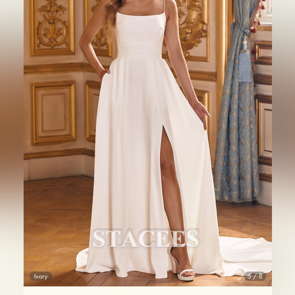 Stacees Ivory A-line Wedding Dress